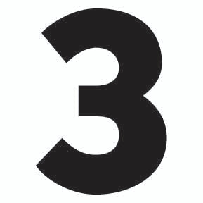 Cabin Numbers- White Vinyl Peel and Stick