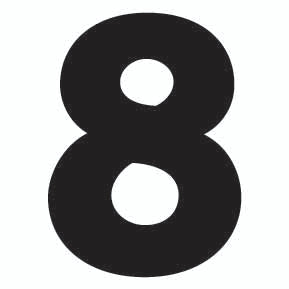 Cabin Numbers- White Vinyl Peel and Stick