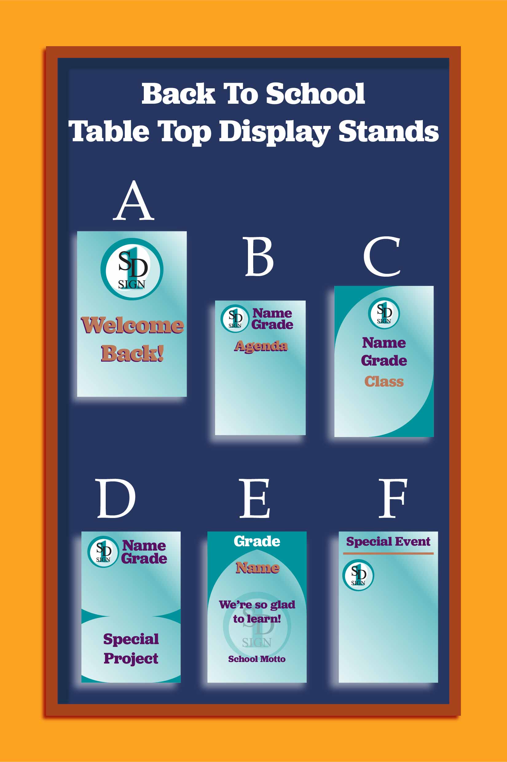 Back To School Table Top Display Stands – Same Day Sign