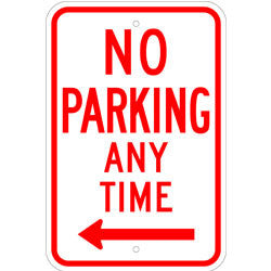 no parking left arrow