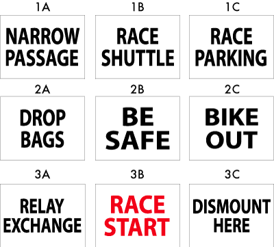 Triathlon Race Signs