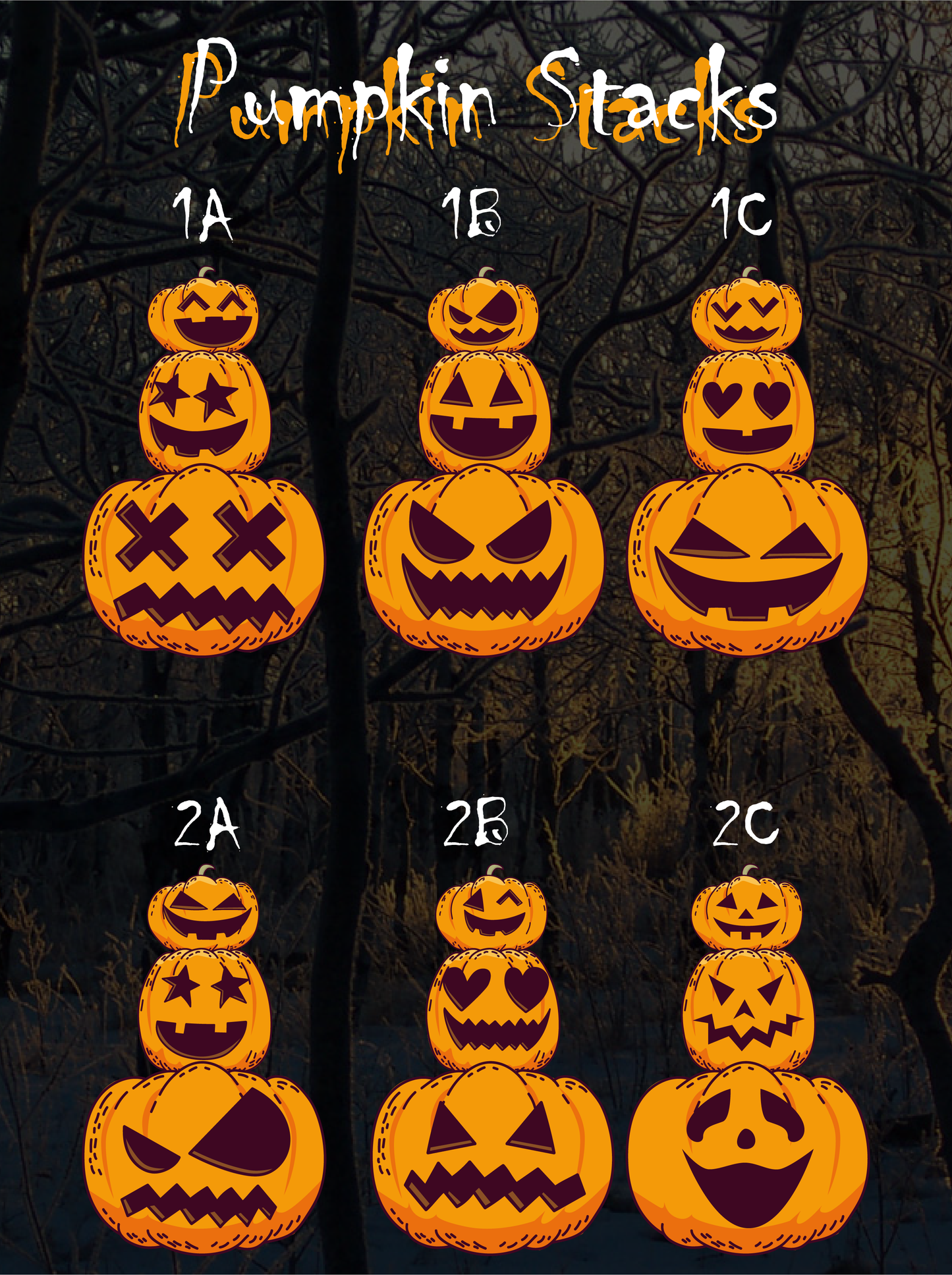 Decorative Pumpkin Stacks