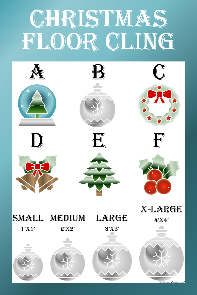 Winter Holiday Floor Clings