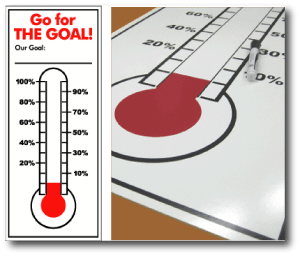 Goal Meter Rising Goal Reached Thermometer