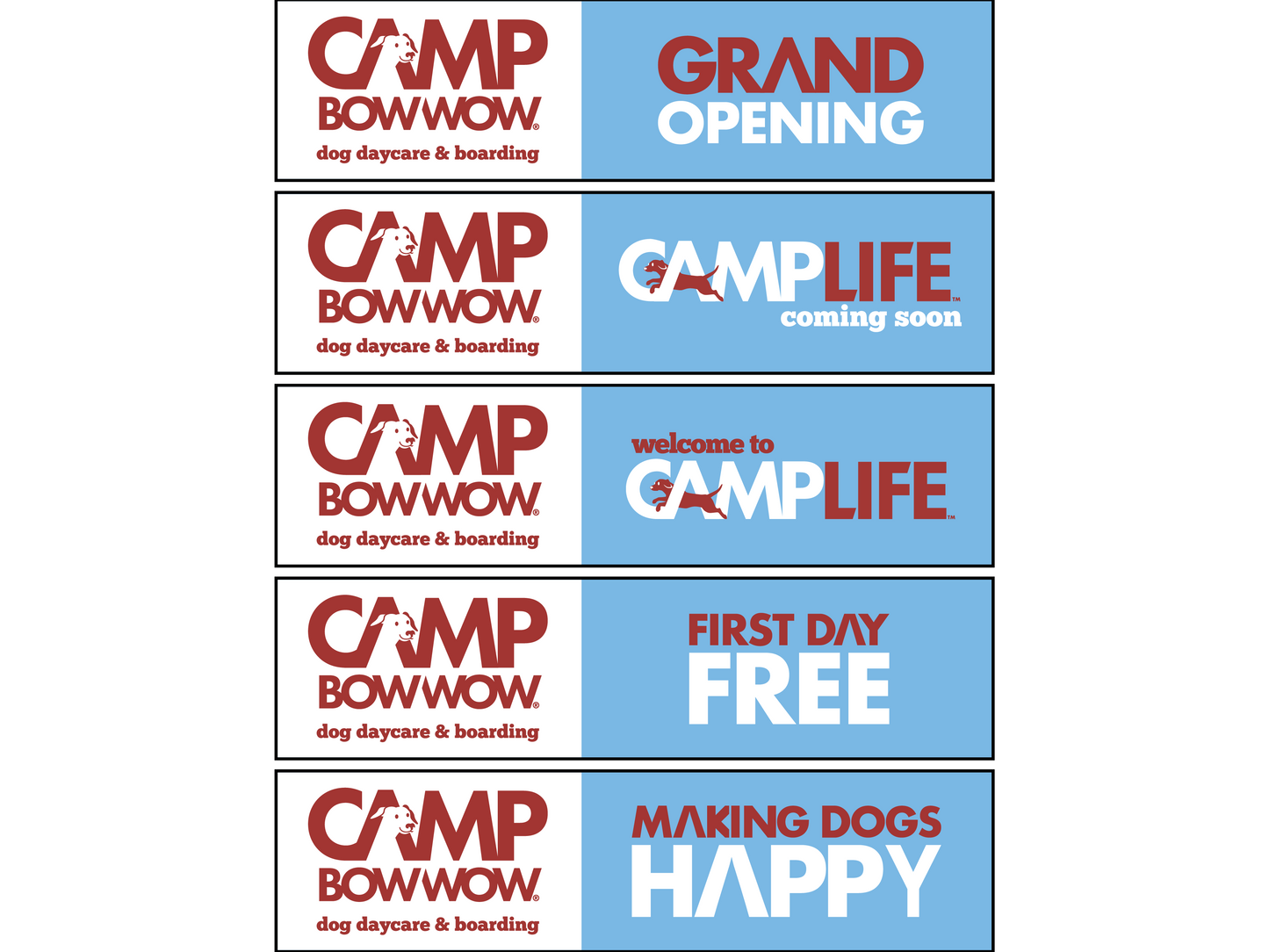 Camp Bow Wow Opening Banners