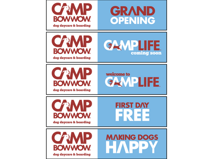 Camp Bow Wow Opening Banners