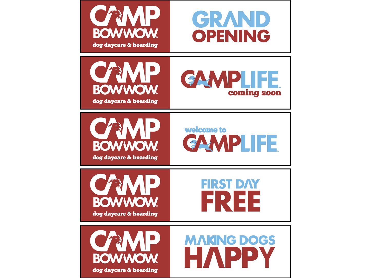 Camp Bow Wow Opening Banners