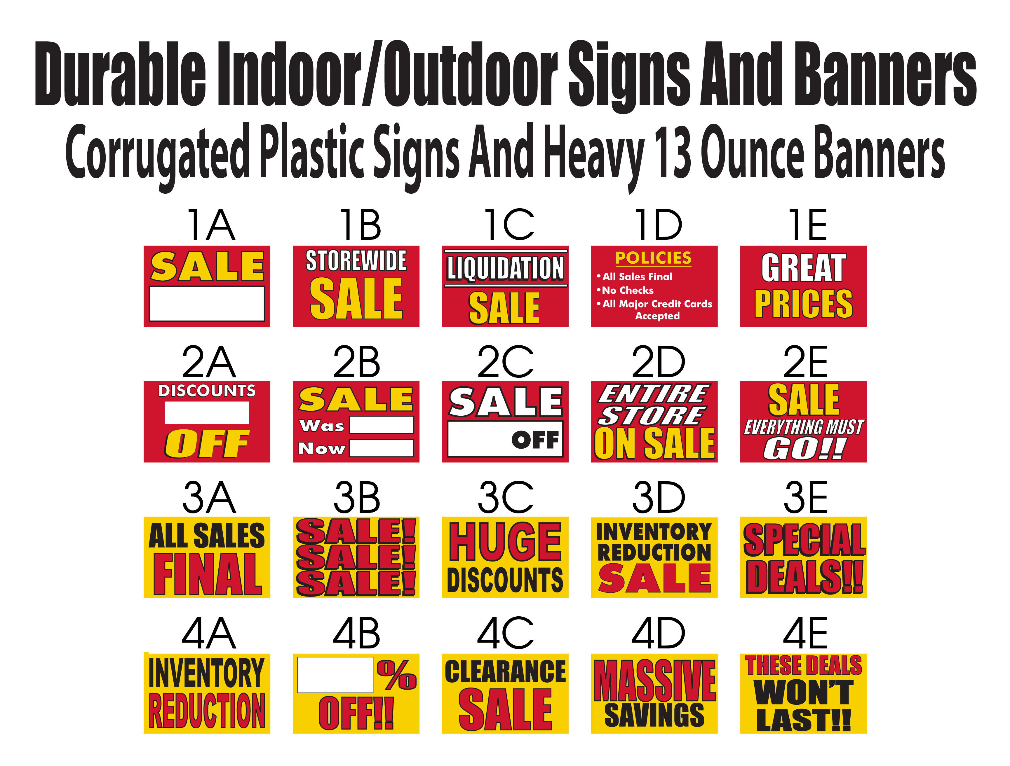 Discount Rack Signage Discount, Sale, and Liquidation Signs and Banners – Same Day Sign