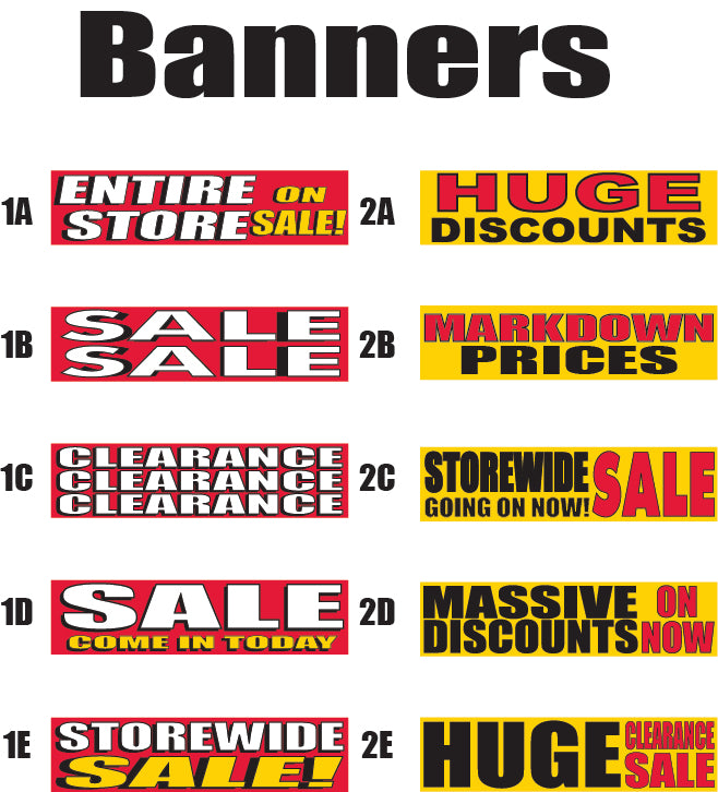 Clearance and Discount Banners