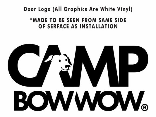 Camp Bow Wow Door Logo Decal