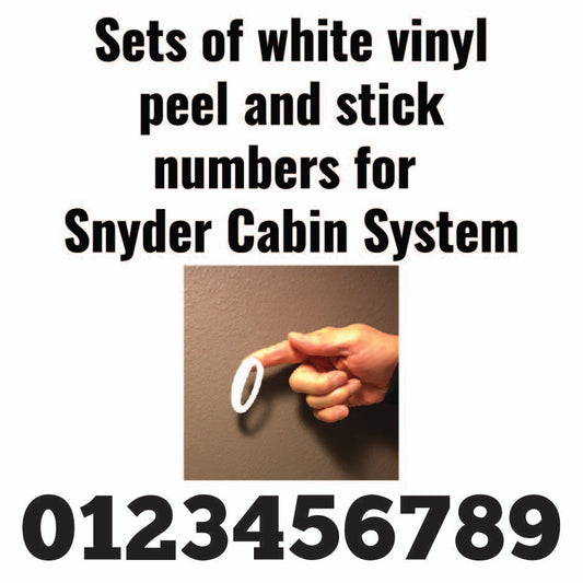 Cabin Numbers- White Vinyl Peel and Stick