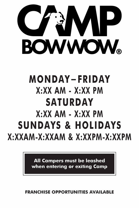 Camp Bow Wow Door Decals