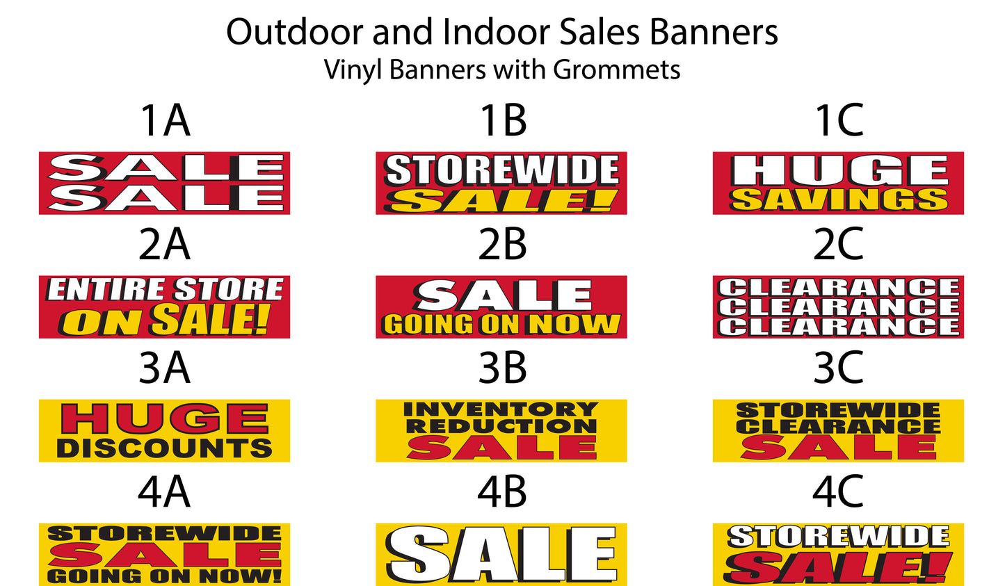Interior and Exterior Sale Banners