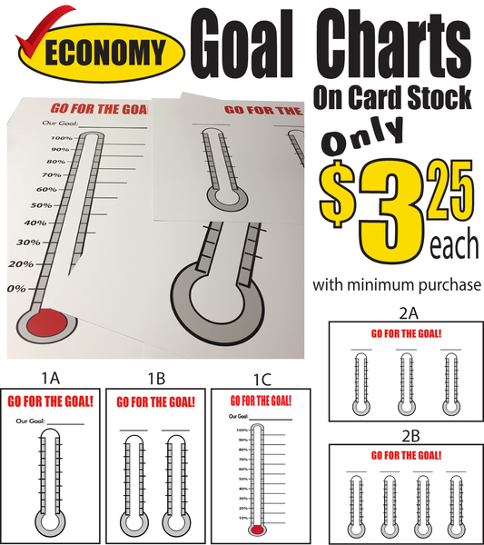 Economy Goal Charts 28" x 18"on Heavy Card Stock
