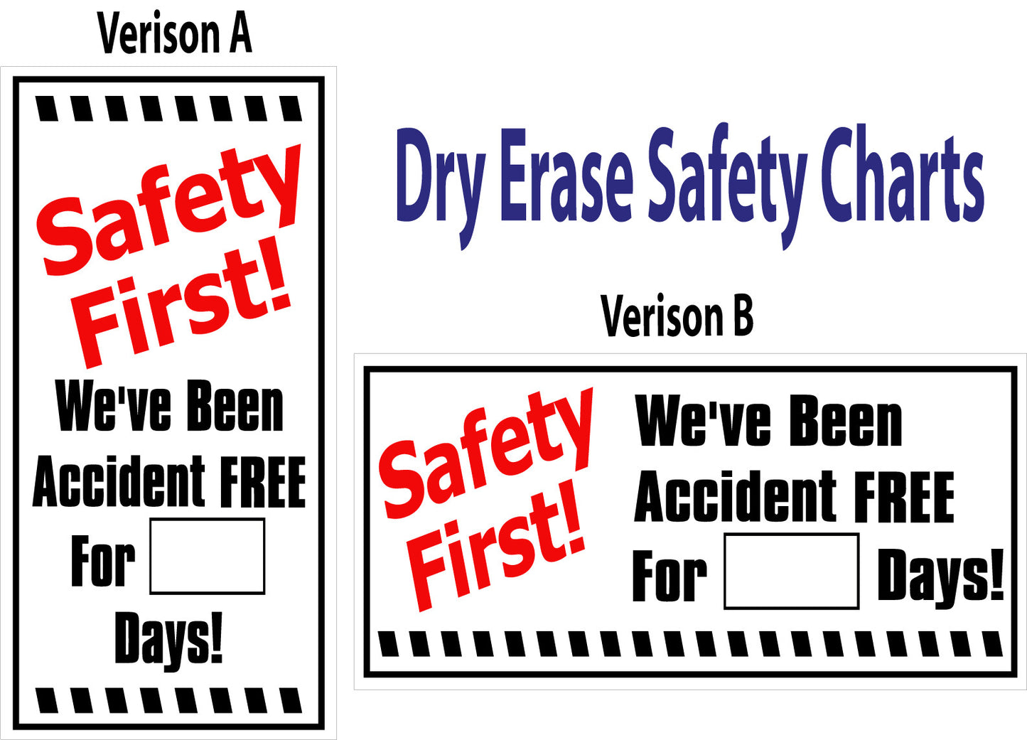 Safety Dry Erase Signs
