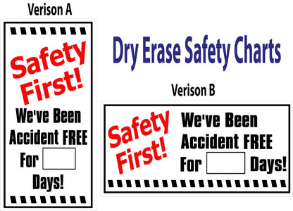 Safety Dry Erase Signs