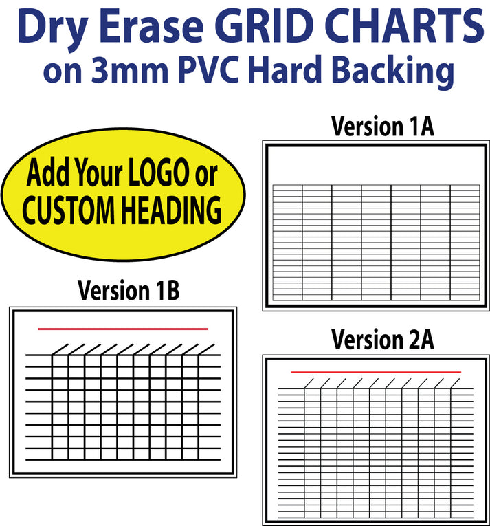 Grids Charts, Dry Erase Same Day Sign