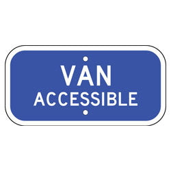 Van Accessible Sign, Blue