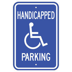 Handicapped Parking, with Symbol Sign