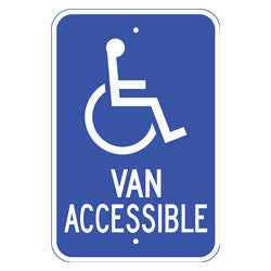 Van Accessible, with Handicap Symbol Sign