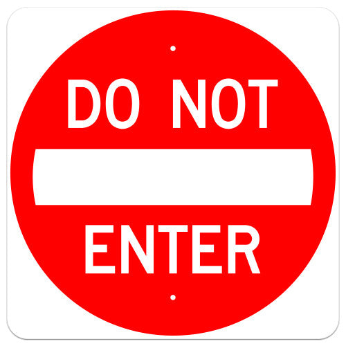 Do Not Enter Sign - square shape