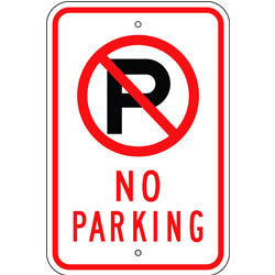 No Parking Sign, with Symbol