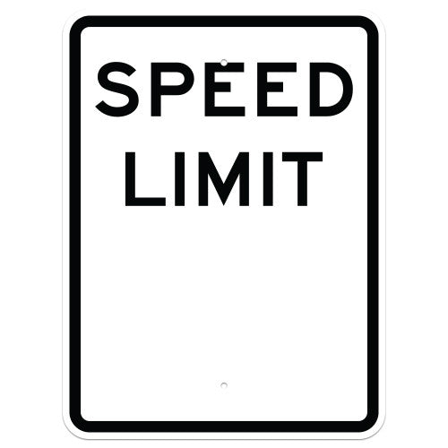 Speed Limit Sign - 12" x 18"