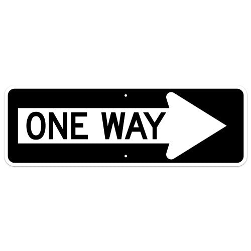 One Way Arrow Sign, Right