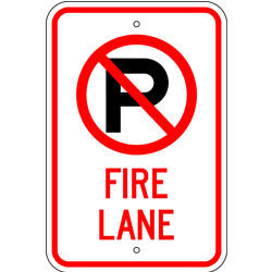 No Parking Symbol, Fire Lane Sign