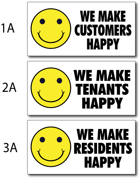 Happy Tenant, Happy Residents Banners