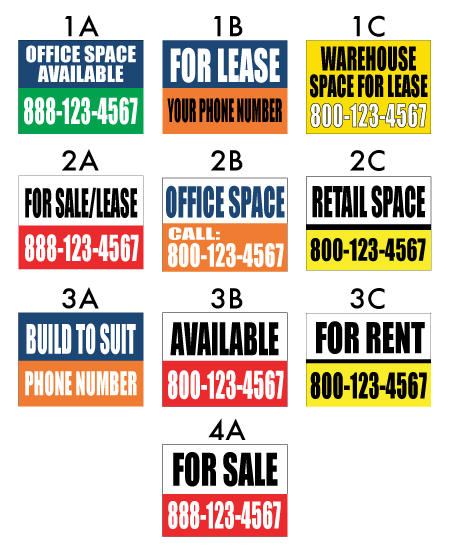 For Lease For Rent Banners