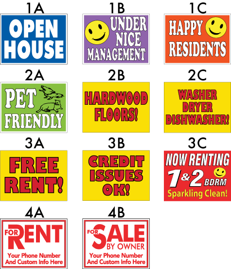 Amenity, Rent, For Lease Signs Grp F – Same Day Sign