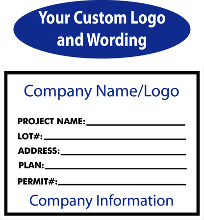 Lot Signs - Custom logo and wording