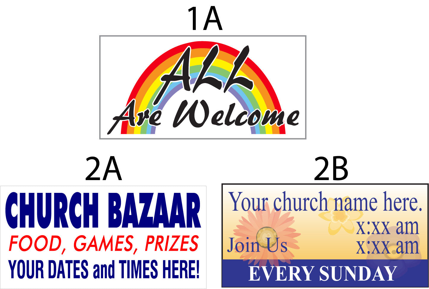 Church Bazaar, Service Banners