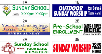 Church School and Worship Signs