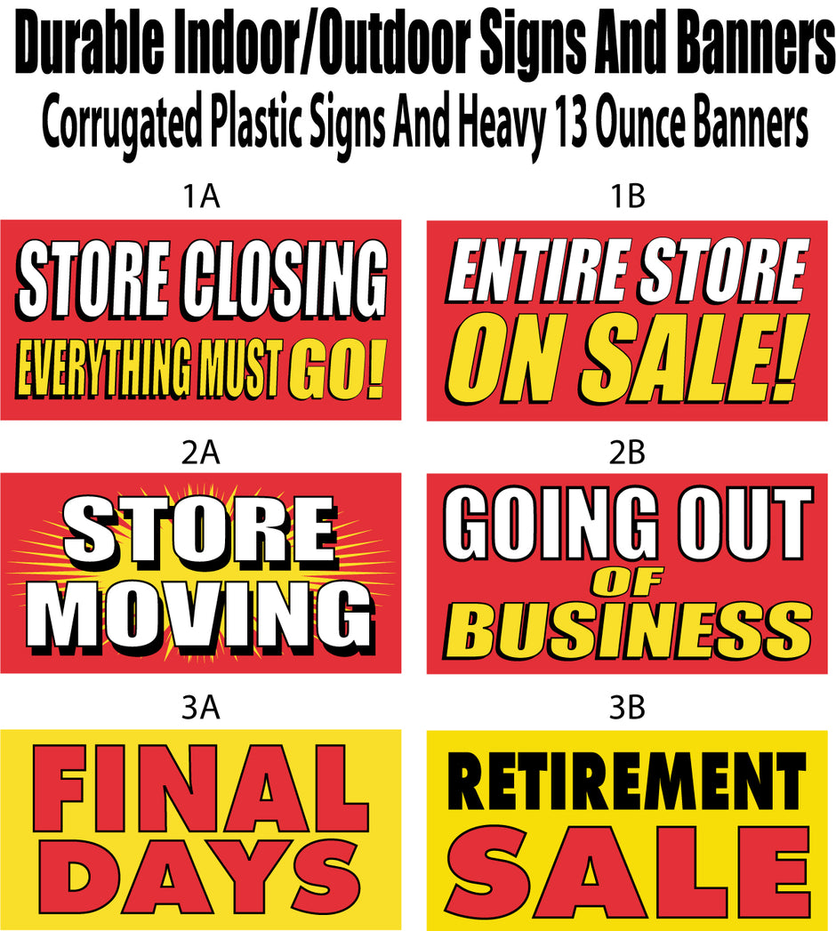 Closing & Liquidation Sale Signs | Same Day Sign