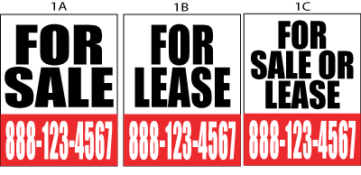 For sale banner for lease banner
