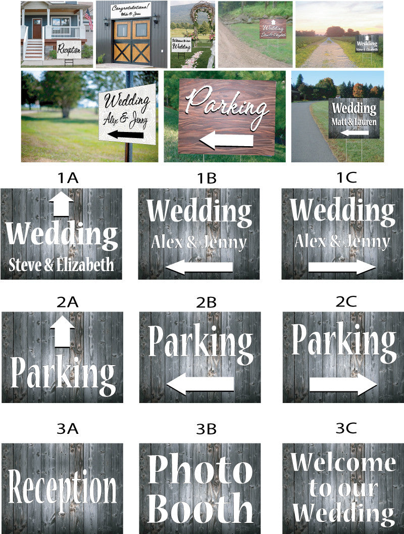 Wedding Signs - washed wood