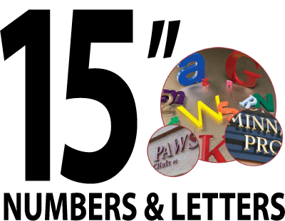 15" numbers and letters for buildings