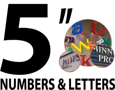 5 inch letters for buildings