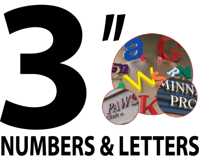 3 Inch Numbers and Letters