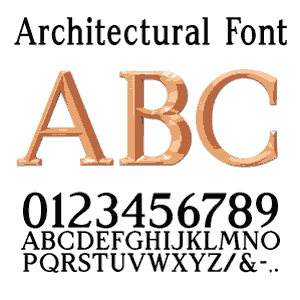 Architectural Font