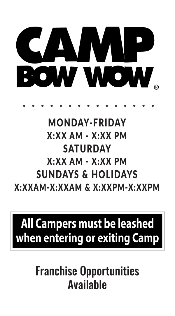 Camp Bow Wow Door Decals