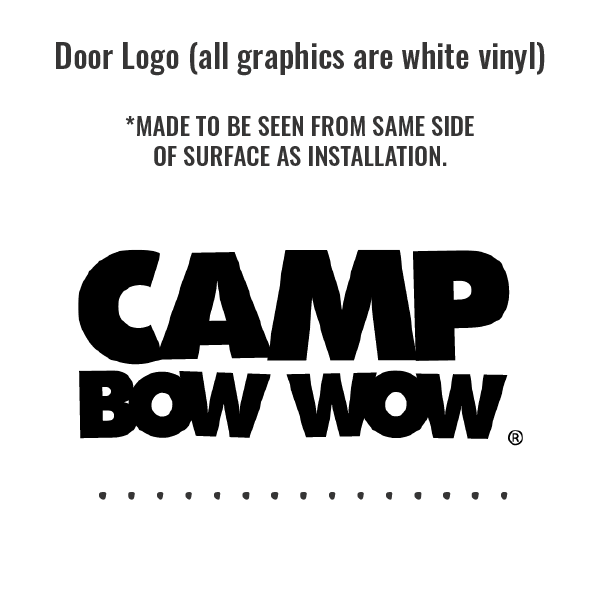 Camp Bow Wow Door Logo Decal