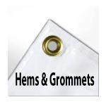 Hems and grommets