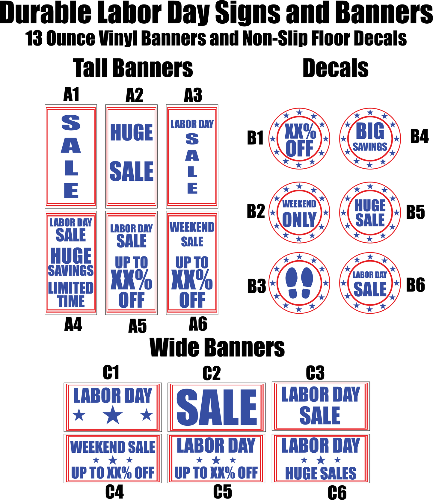Labor Day Banners and Decals