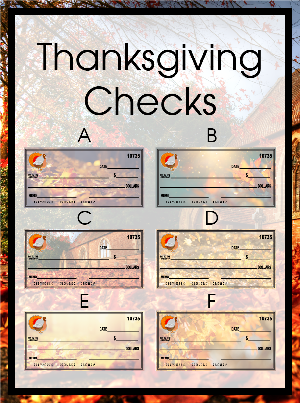 Thanksgiving Holiday Checks