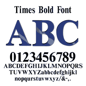 Times Bold Font