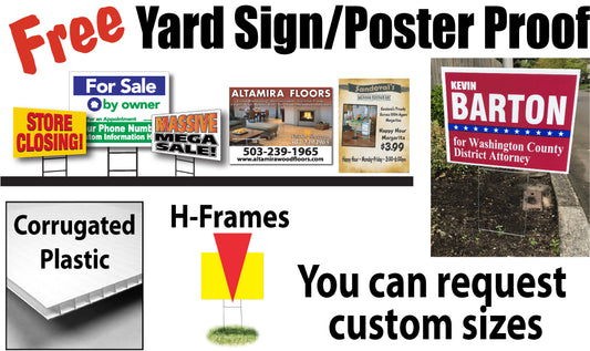 Yard Sign Proof and Quote