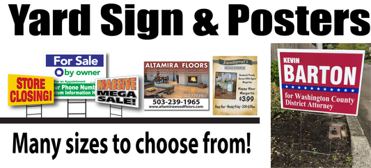 Yard signs & posters